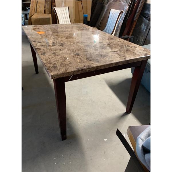 Brown Faux rectangular Torleone II dinning table NEW in box ( 2 boxes)