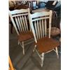 Image 2 : Solid Wood Farmer Style Spindle Back Dinning Chairs - LOT of 2