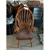 Image 2 : Amish Style Spindle Back Solid Wood occassional chairs - Set of 2