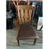 Image 1 : Rustic Burl Wood & Studded Leather Side Chair