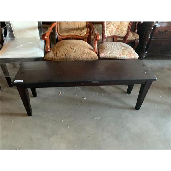 Espresso Narrow plank top coffee table