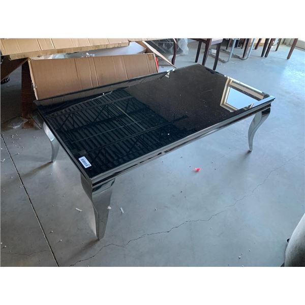 Smoked Glass & Chrome Modern Coffee Table