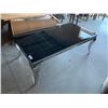 Image 1 : Smoked Glass & Chrome Modern Coffee Table