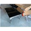 Image 2 : Smoked Glass & Chrome Modern Coffee Table