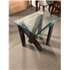 Image 1 : Glass Top A frame living room side table