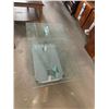 Image 2 : Dual Shelf Glass Top & satin steel polished Modern coffee Table