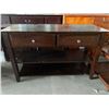 Image 2 : Shaker Style Espresso double door living room sofa table