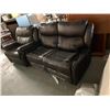Image 4 : Leather Love seat with recliner chair - LOT of 2, love seat missing side arm