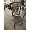 Image 3 : 7 Piece Dinette Suite includes Round Glass top wrought iron style table with 6 matching upholstered 