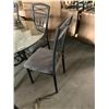 Image 4 : 7 Piece Dinette Suite includes Round Glass top wrought iron style table with 6 matching upholstered 