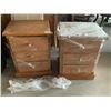 Image 1 : 3 Drawer Oak Style Bedside Table SET of 2 as is