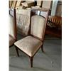 Image 3 : Burl Maple Style Cream Upholstered dinning Chairs - LOT of 2