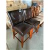 Image 3 : Brown Leather Style Low Back counter Stools - LOT of 4