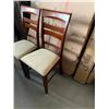 Image 2 : Slat Back Cream Upholstered Dinning Chairs - LOT of 2 New in Box