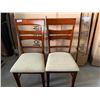 Image 2 : Slat Back Cream Upholstered Dinning Chairs - LOT of 2 New displays