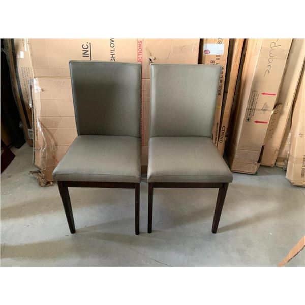Grey Leather Style & Cappuccino dinning Chairs style SK1198 - NEW in Box Lot of 2