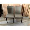 Image 1 : Grey Leather Style & Cappuccino dinning Chairs style SK1198 - NEW in Box Lot of 2