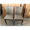 Image 1 : Grey Leather Style & Cappuccino dinning Chairs style SK1198 - NEW in Box Lot of 2