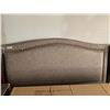 Image 2 : Upholstered Queen Size Studded Fabric Headboard