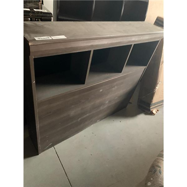 Grey wood Grain Bookcase headboard Twin