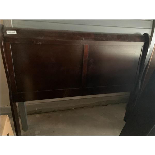Dark Espresso Panel Style Full Headboard