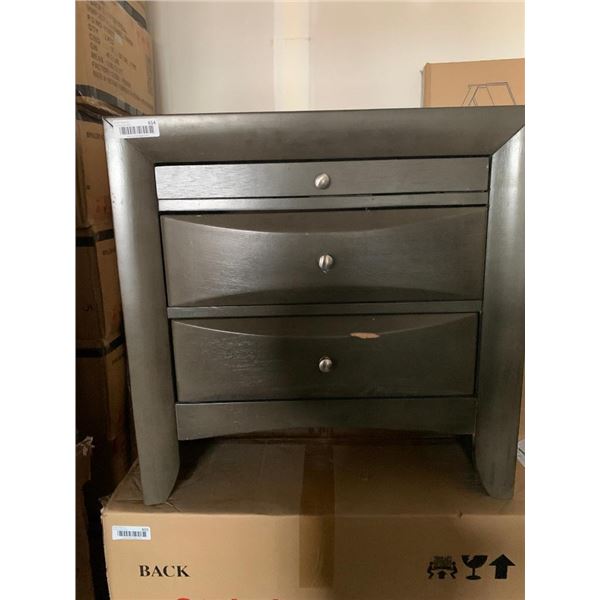 Grey Double Door Bedside table