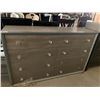 Image 1 : Snakeskin Textured 8 drawer silver dresser