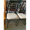 Image 3 : Wrought Iron & Cream Upholstered Dinning Chairs - LOT of 2