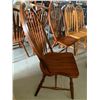 Image 2 : Solid Oak Spindle Back Dinning Chairs - LOT of 2