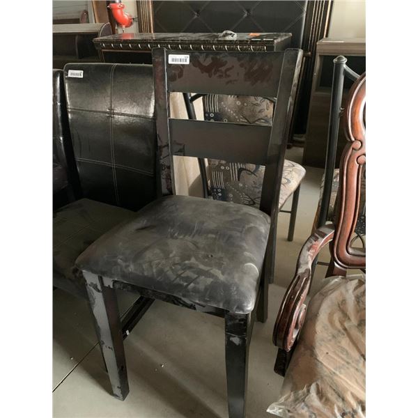 Espresso Leather Seat counter Height Stool