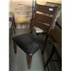 Image 3 : Brown Slat Back Upholstered Seat Chair