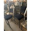 Image 3 : Black Upholstered Metal Framed Stools - LOT of 2