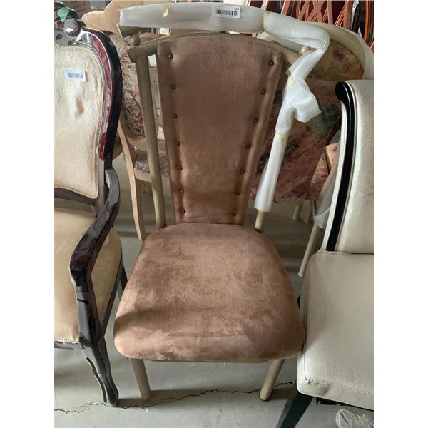 Brown Suede & Metal Frame dinning Chair