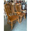 Image 1 : Maple Spindle Curved Back Arm Chairs - LOT of 2