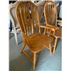 Image 2 : Maple Spindle Curved Back Arm Chairs - LOT of 2