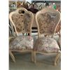 Image 2 : Tapestry upholstered carved wood queen anne sitting room chairs - LOT of 2