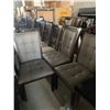 Image 1 : Maple Framed Grey Leather dinning Room Chairs - LOT of 3