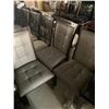 Image 3 : Maple Framed Grey Leather dinning Room Chairs - LOT of 3