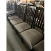 Image 1 : Barnwood Shaker style upholstered dinning room chairs - LOT of 4