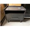 Image 1 : Grey Single Drawer Bed Side Table