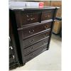 Image 1 : Tall Ornate 6 Drawer Chest of drawers -note damage