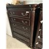 Image 2 : Cherry Wood Style Ornate 5 Drawer Chest of drawers