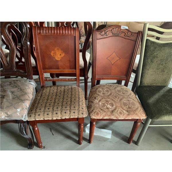 Wood Back occassional chairs - LOT of 2