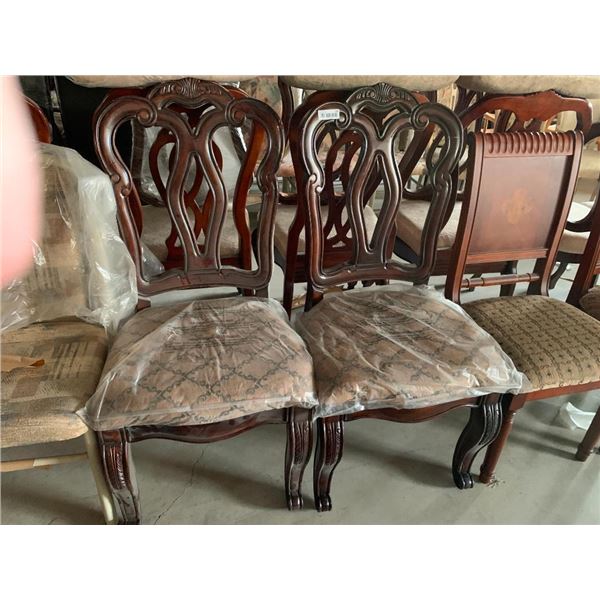 Queen Anne Style Upholstered Side Chairs - LOT of 2