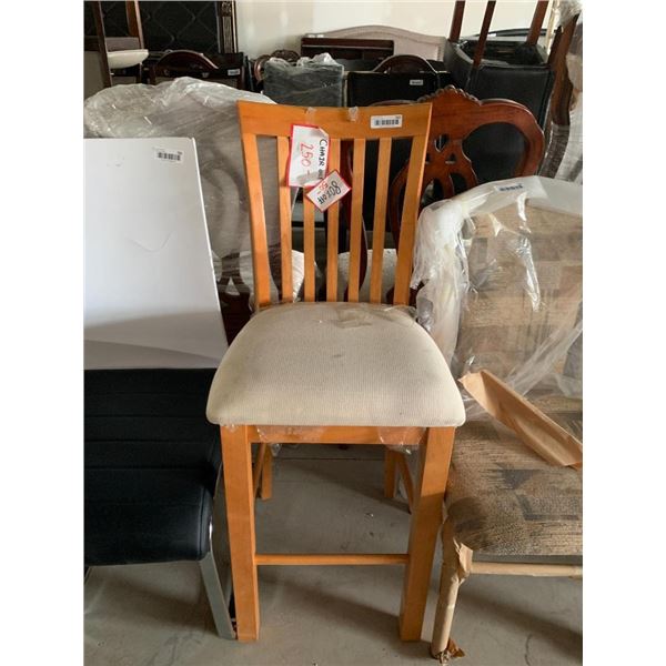 Shaker Style High Back wood Stool