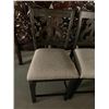 Image 2 : Dark Espresso Upholstered dinning chairs - LOT of 5