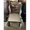 Image 1 : Wood Slat Back Upholstered side chair