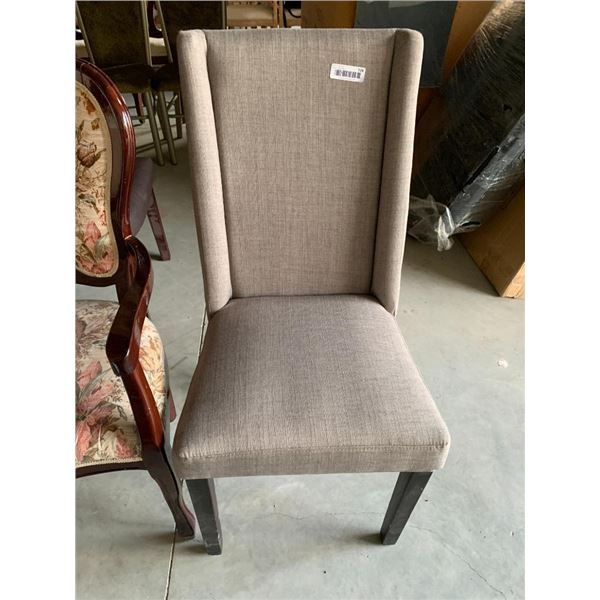 Upholstered high back occassional chair