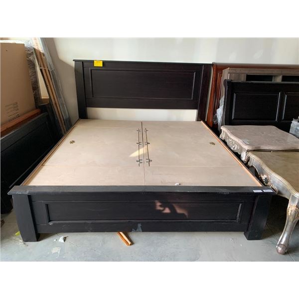 King Size Espresso Storage Bed frame