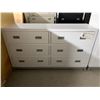 Image 1 : White Laquer 6 Drawer chrome trim Dresser